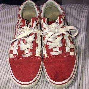 Red checkered vans